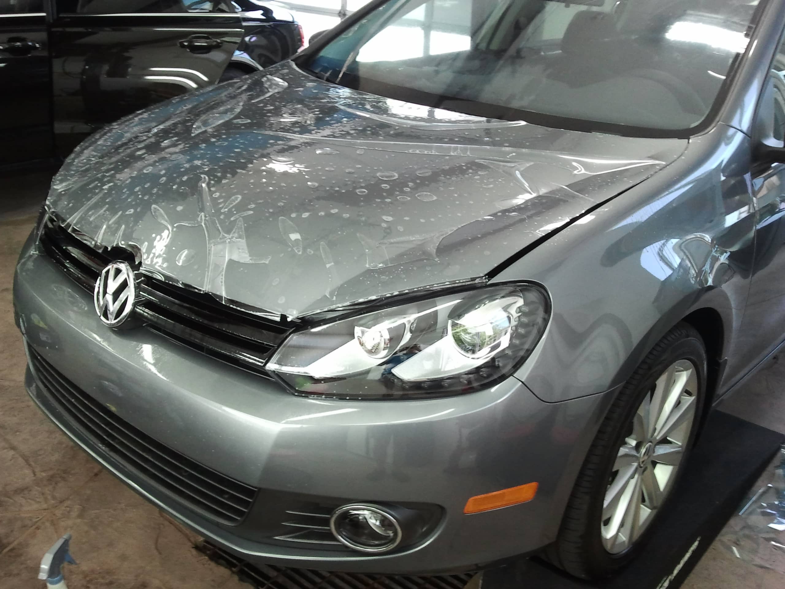 2012 VW Golf TDi 3M paint protection film on the hood and fenders, front bumper