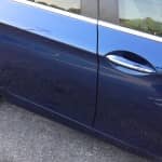 2012 BMW 528/535/550 close up of the door edge protection invisible shield