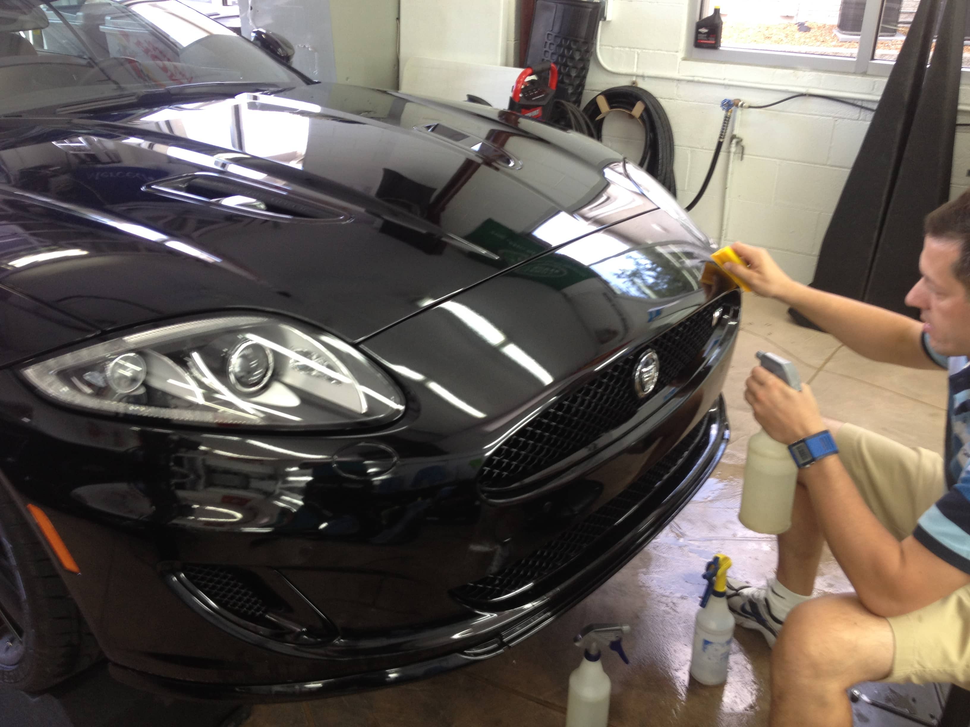 2013 Jaguar XKR Invisible Shield Bra for rock chips damage XPEL paint protection film