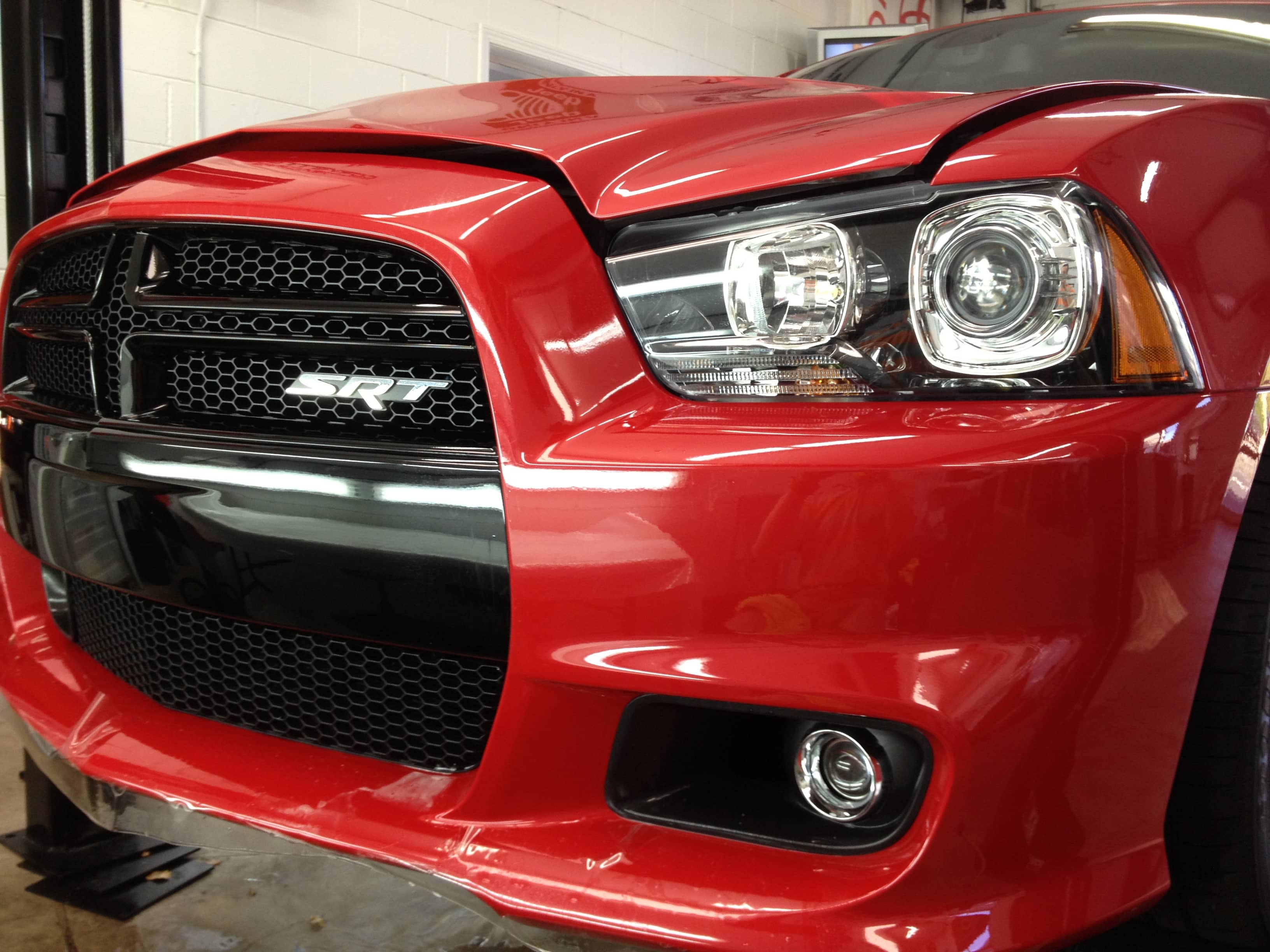 2013 Dodge Charger SRT-8 clear auto bra St. Louis chip guard Xpel Ultimate